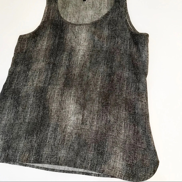 Eileen Fisher Pewter Gray/Black Roadster Silk Cami - Picture 4 of 9